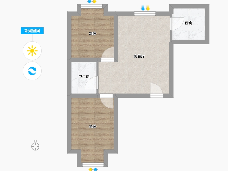 北京-北京市-广安康馨家园南区-43.01-户型库-采光通风