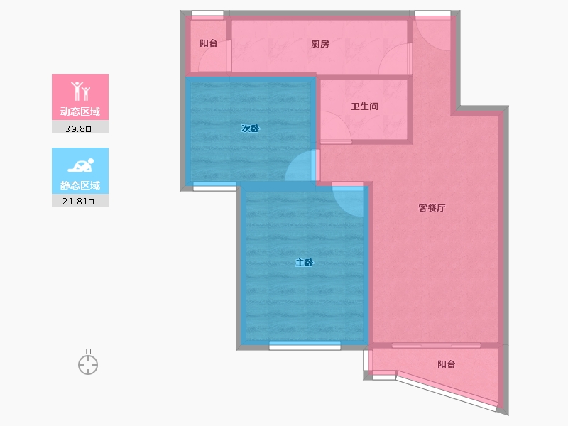 北京-北京市-保利欣苑-54.14-户型库-动静分区