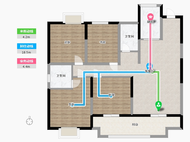 河南省-南阳市-政和苑-119.20-户型库-动静线