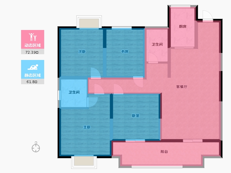 河南省-南阳市-政和苑-119.20-户型库-动静分区