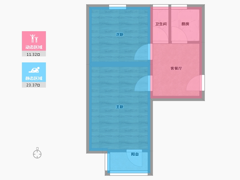 北京-北京市-新街口外大街甲8号院-29.97-户型库-动静分区