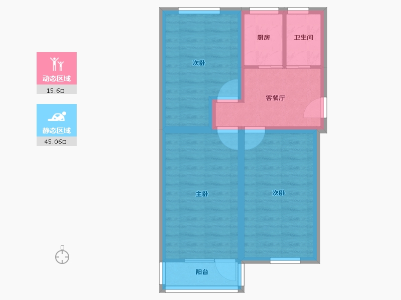 北京-北京市-志新村小区-53.07-户型库-动静分区