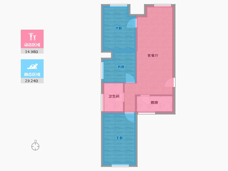 北京-北京市-广安康馨家园南区-56.93-户型库-动静分区