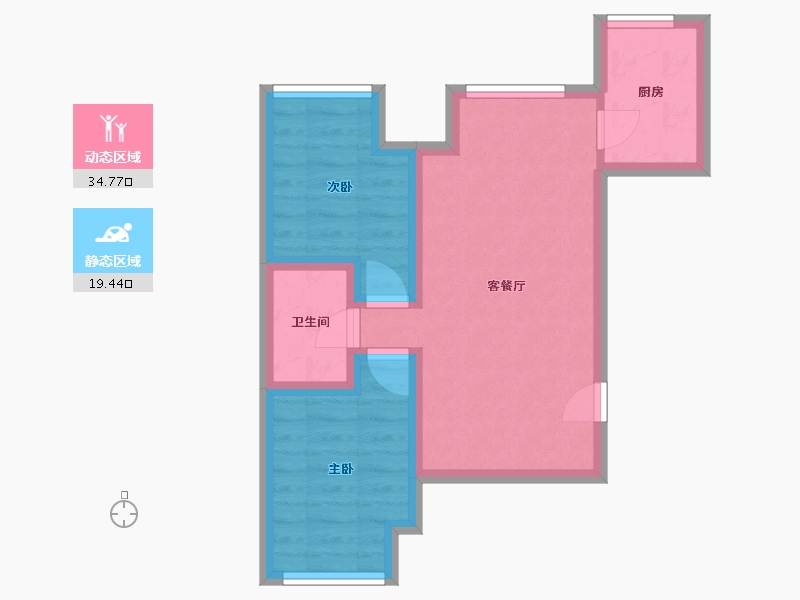 北京-北京市-广安康馨家园南区-47.26-户型库-动静分区