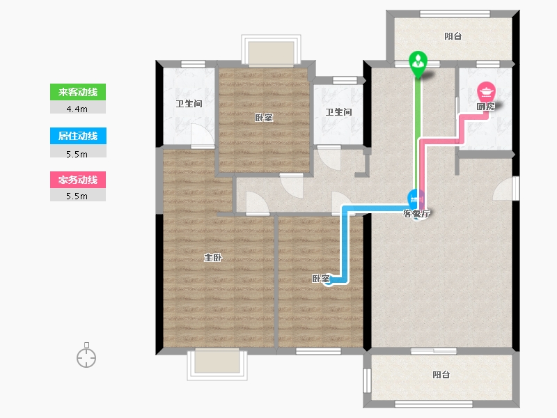 福建省-泉州市-仁和里小区-113.60-户型库-动静线