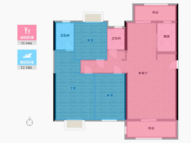 福建省-泉州市-仁和里小区-113.60-户型库-动静分区