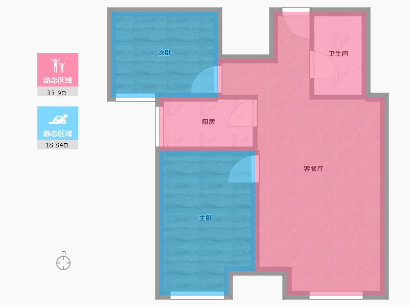 北京-北京市-广安康馨家园南区-46.39-户型库-动静分区