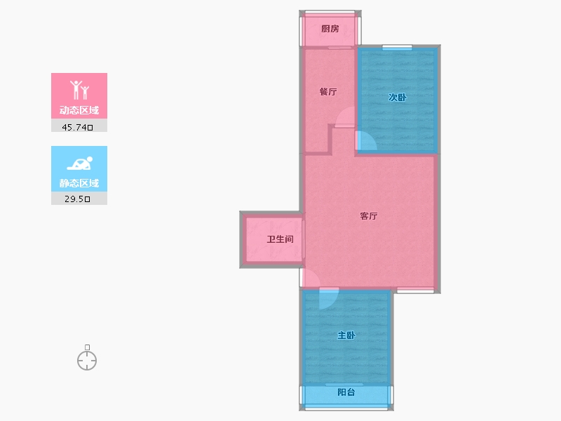 北京-北京市-东关南里-67.21-户型库-动静分区