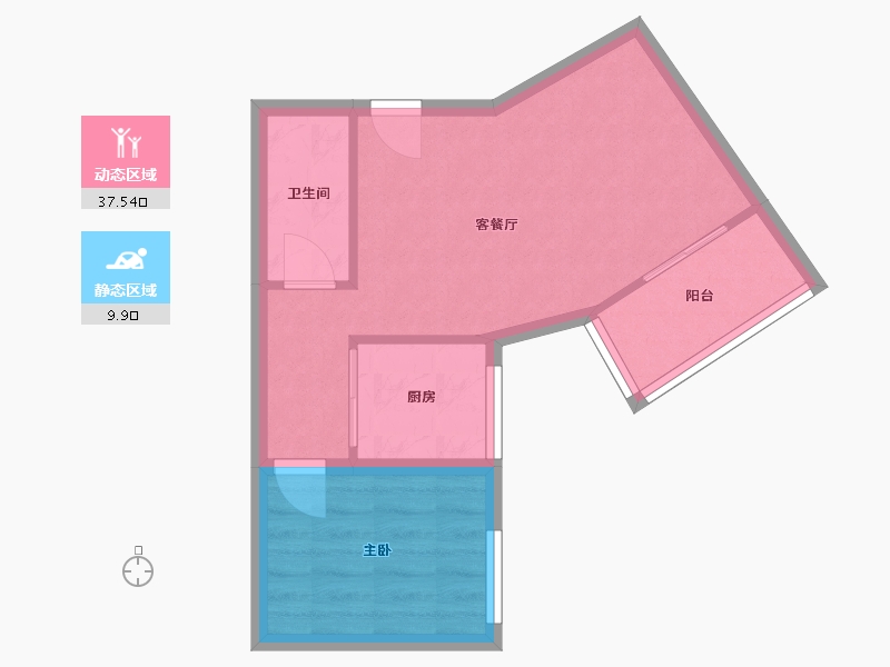 北京-北京市-望春园-42.16-户型库-动静分区