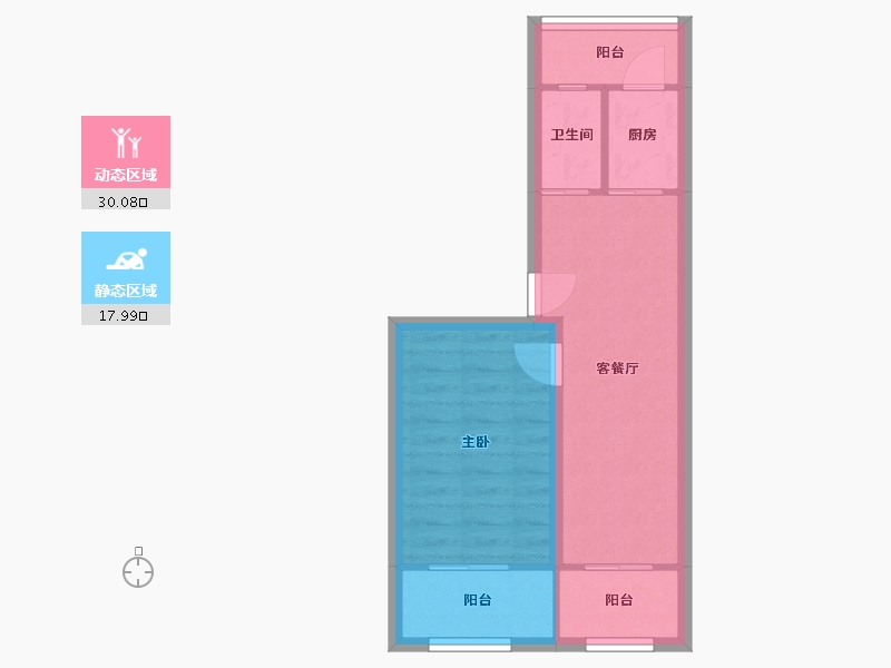 北京-北京市-东关南里-42.35-户型库-动静分区