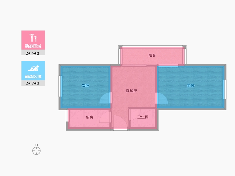 北京-北京市-志新村小区-43.05-户型库-动静分区