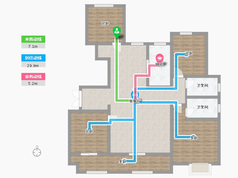 河北省-邢台市-上东壹号院-131.87-户型库-动静线