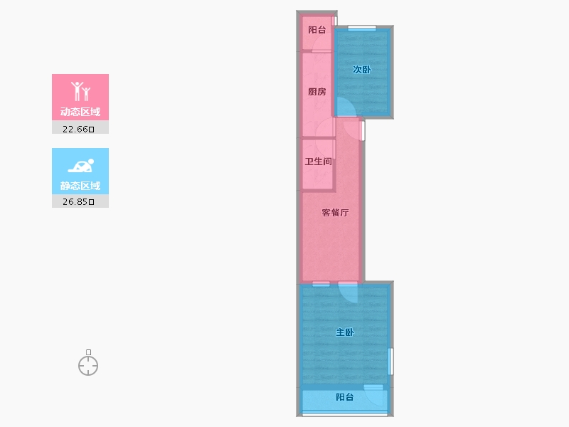 北京-北京市-西坝河北里-42.46-户型库-动静分区