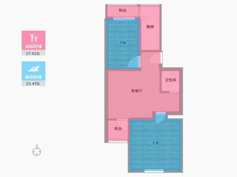 北京-北京市-慧华苑-42.10-户型库-动静分区