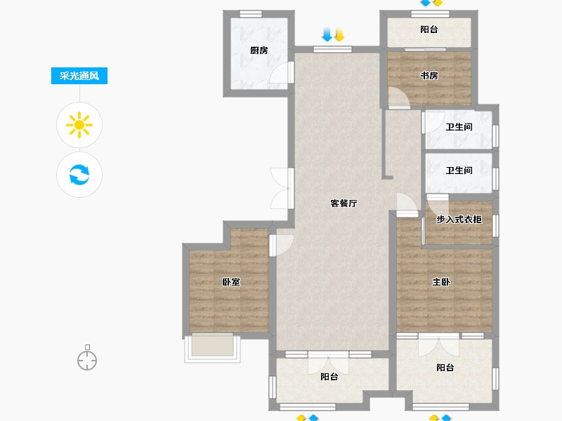 山东省-枣庄市-供销兰园-104.00-户型库-采光通风