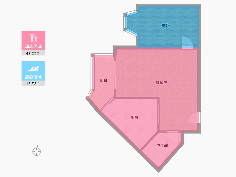 北京-北京市-玉竹园小区-56.16-户型库-动静分区