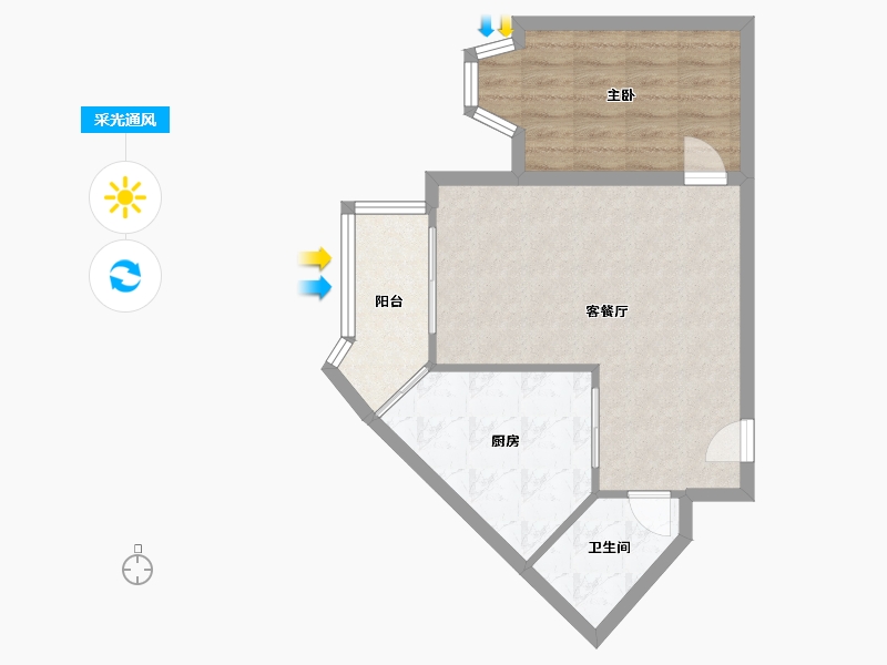 北京-北京市-玉竹园小区-56.16-户型库-采光通风