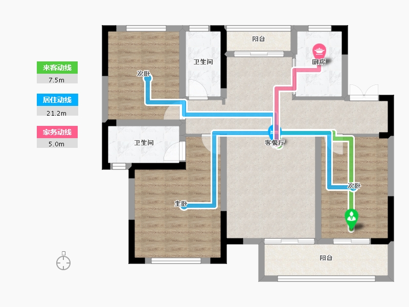 湖北省-咸宁市-裕融城-106.82-户型库-动静线