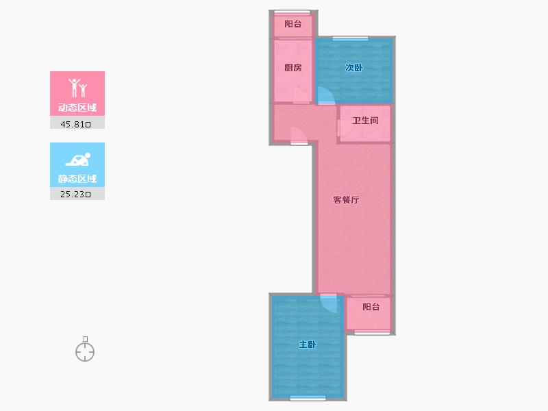 北京-北京市-龙锦苑东四区-63.02-户型库-动静分区