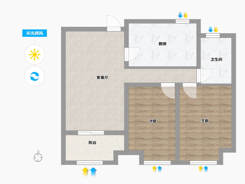 山东省-济南市-中国铁建-70.40-户型库-采光通风