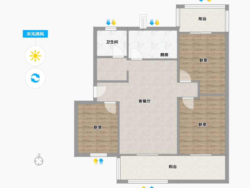 四川省-成都市-南苑-98.00-户型库-采光通风