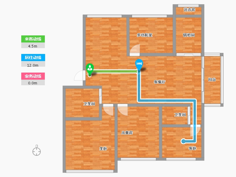 浙江省-杭州市-稻香园-北区-142.95-户型库-动静线