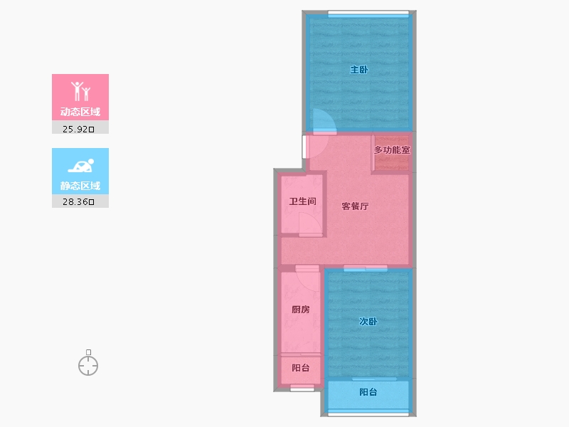 北京-北京市-慧华苑-47.56-户型库-动静分区