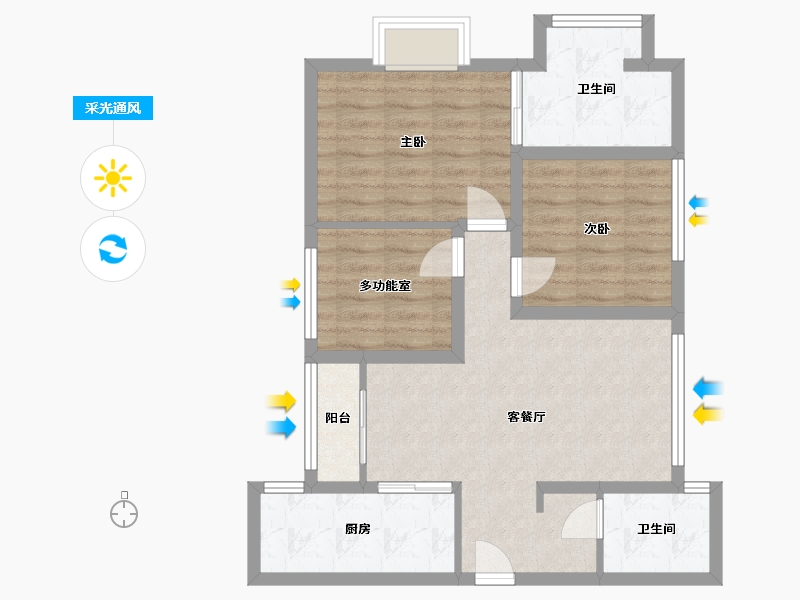 四川省-成都市-海德花园-85.00-户型库-采光通风