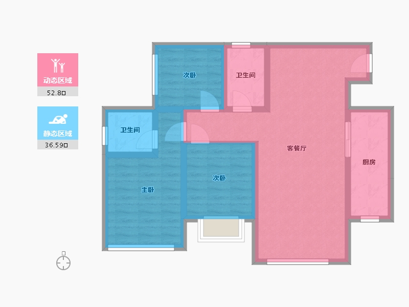 四川省-南充市-星城天樾小区-75.44-户型库-动静分区