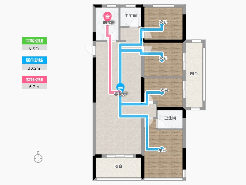 广西壮族自治区-贵港市-御珑湾-103.20-户型库-动静线