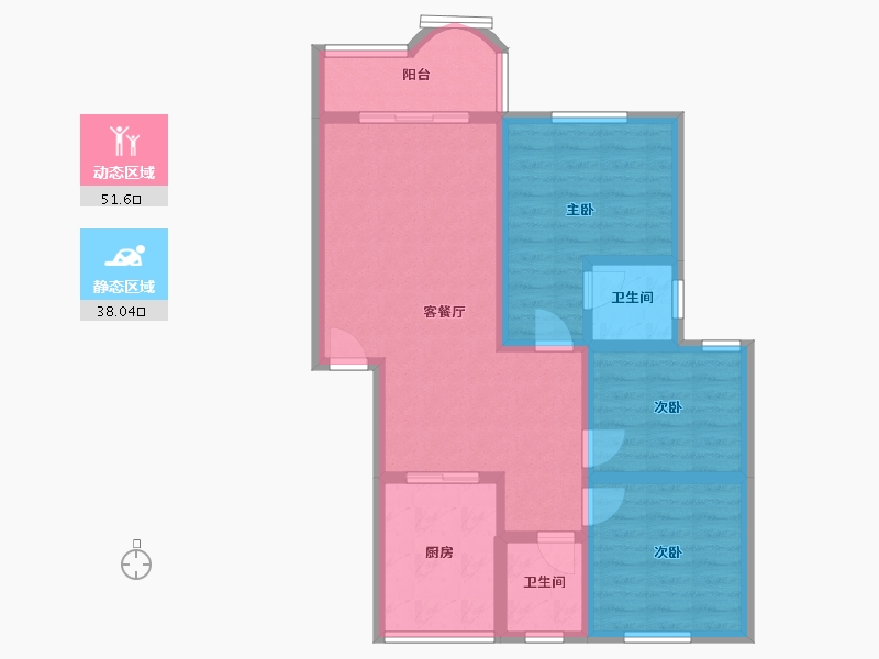 上海-上海市-万科城市花园-75.20-户型库-动静分区