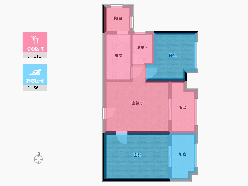 四川省-成都市-中铁城锦南汇-58.40-户型库-动静分区