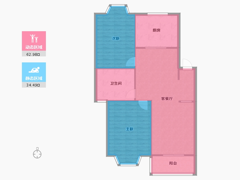 江苏省-苏州市-湖滨花园-80.39-户型库-动静分区