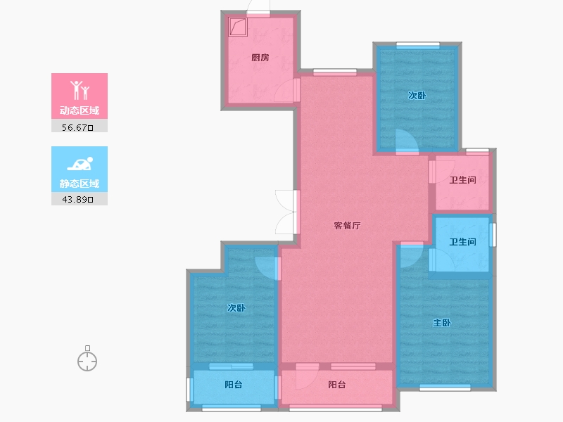 河北省-邢台市-弘启名城-98.00-户型库-动静分区