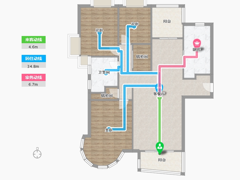 江苏省-南通市-中南世纪城-116.73-户型库-动静线