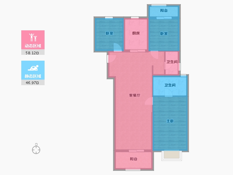 湖北省-武汉市-光谷芯-101.60-户型库-动静分区