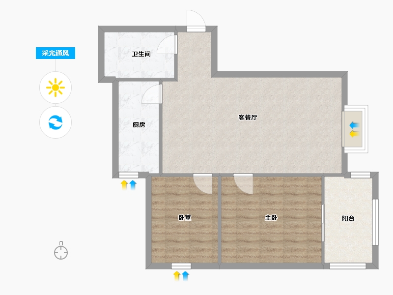 陕西省-西安市-骊景苑-97.00-户型库-采光通风