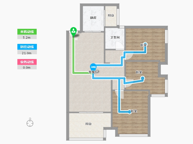 广西壮族自治区-桂林市-众阳华城-91.00-户型库-动静线