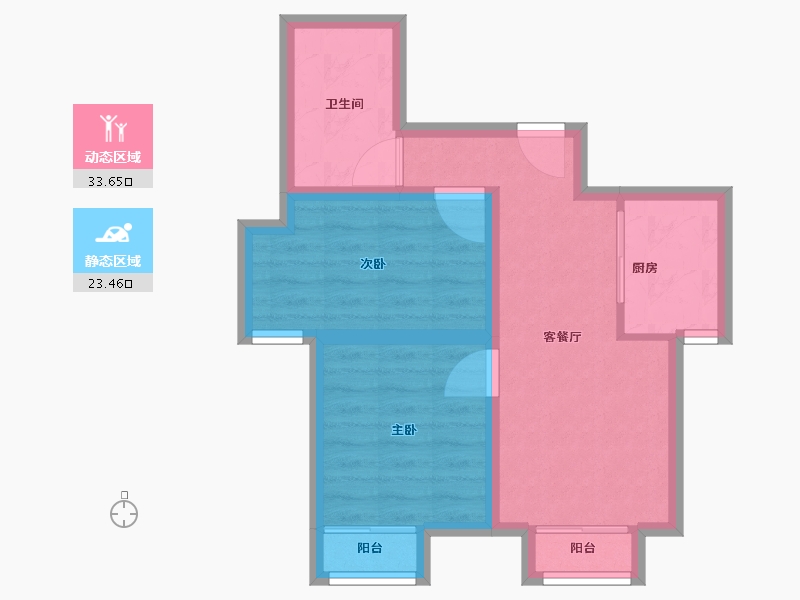 北京-北京市-广安康馨家园南区-50.00-户型库-动静分区