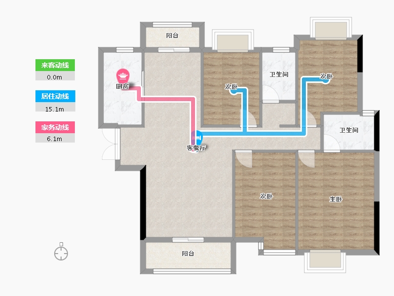 四川省-成都市-尚锦园-115.00-户型库-动静线