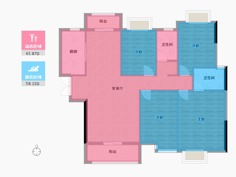 四川省-成都市-尚锦园-115.00-户型库-动静分区