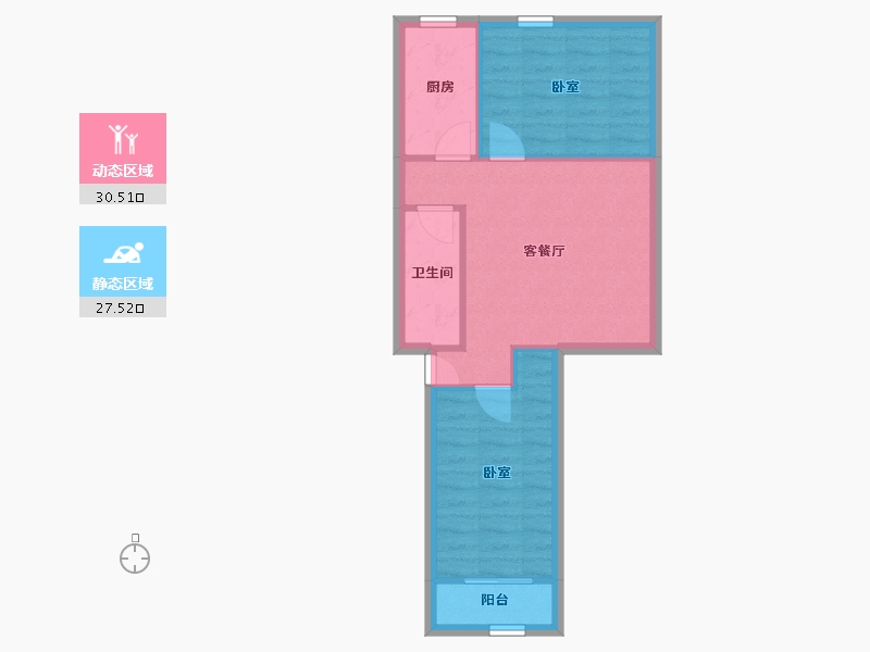 北京-北京市-北京人家-51.97-户型库-动静分区