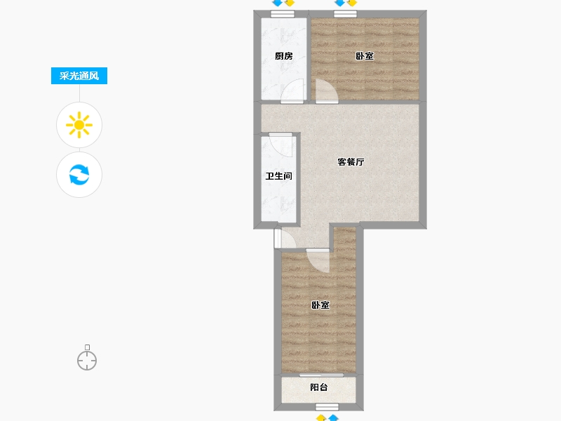 北京-北京市-北京人家-51.97-户型库-采光通风