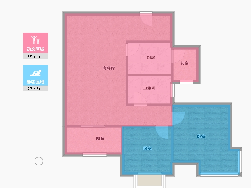 四川省-成都市-瑞安城中汇-71.43-户型库-动静分区