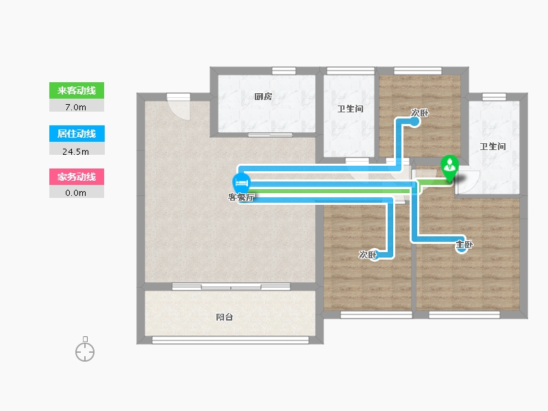 江苏省-苏州市-中国铁建花语天镜-85.60-户型库-动静线