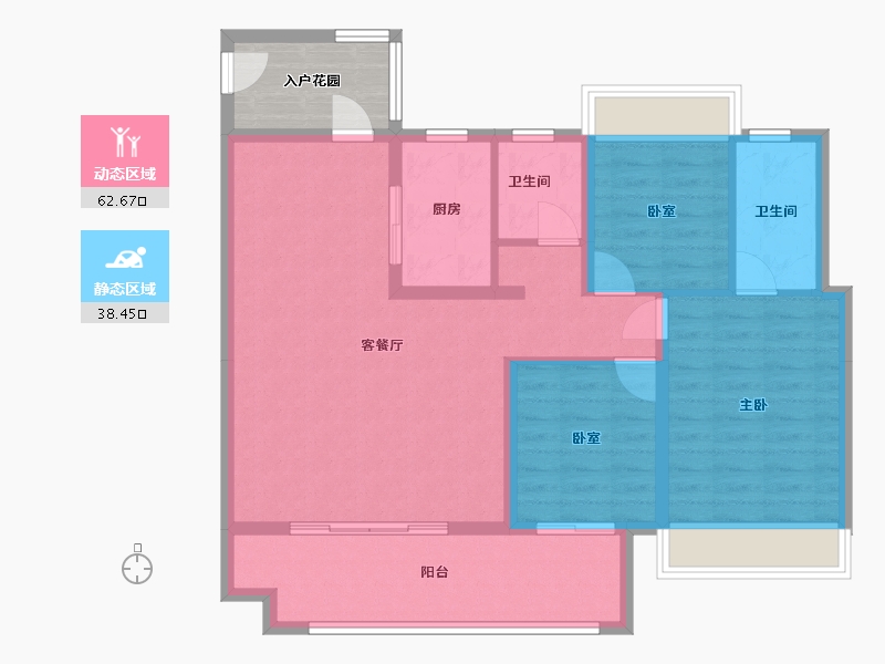 安徽省-阜阳市-安华新村-99.48-户型库-动静分区