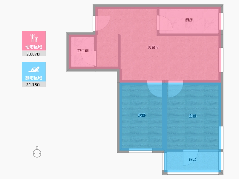 北京-北京市-秀园-44.28-户型库-动静分区