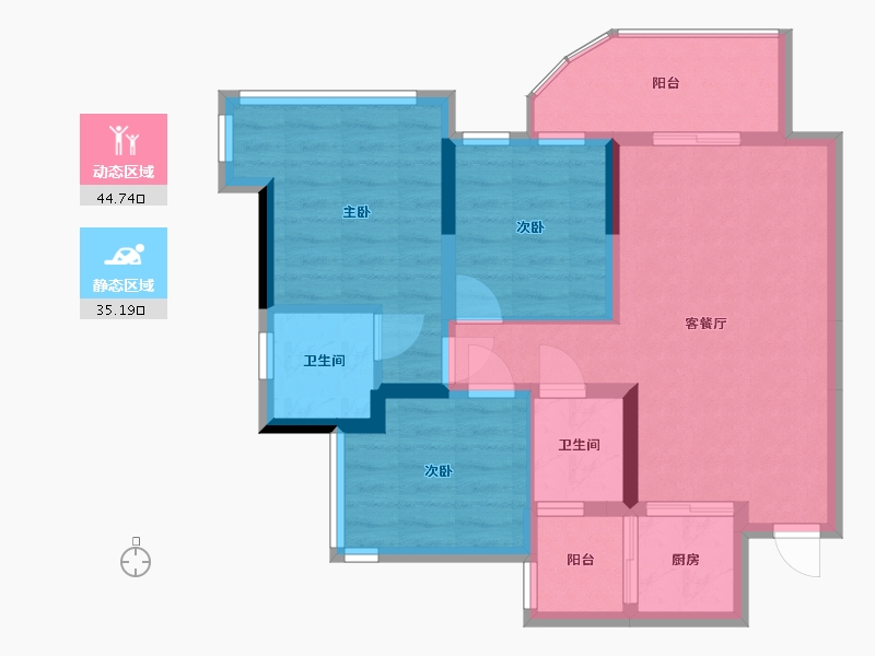 四川省-眉山市-水天花月-69.92-户型库-动静分区