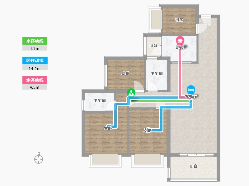 广东省-清远市-凤城郦都-90.00-户型库-动静线