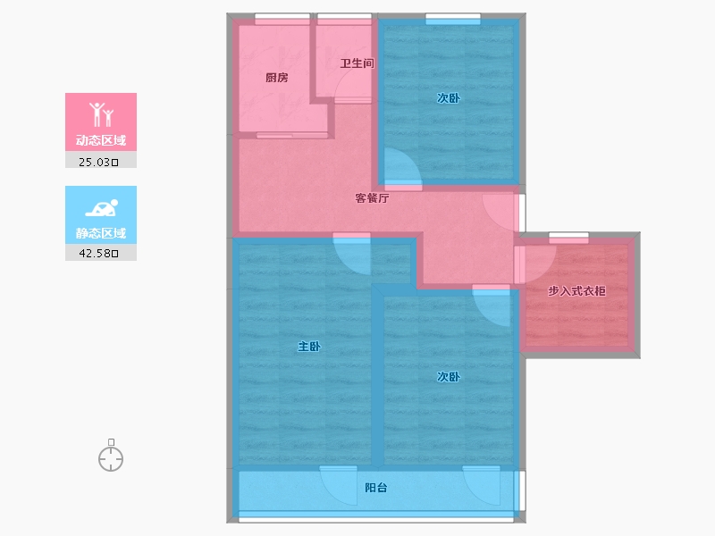 北京-北京市-新街口外大街甲8号院-58.60-户型库-动静分区